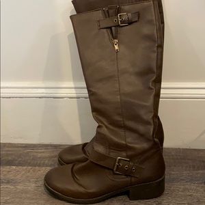 brown riding boots